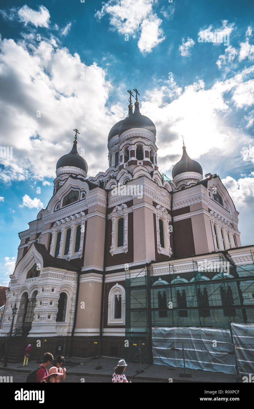 L'Église orthodoxe estonienne du Patriarcat de Moscou à Tallinn, Estonie. Banque D'Images