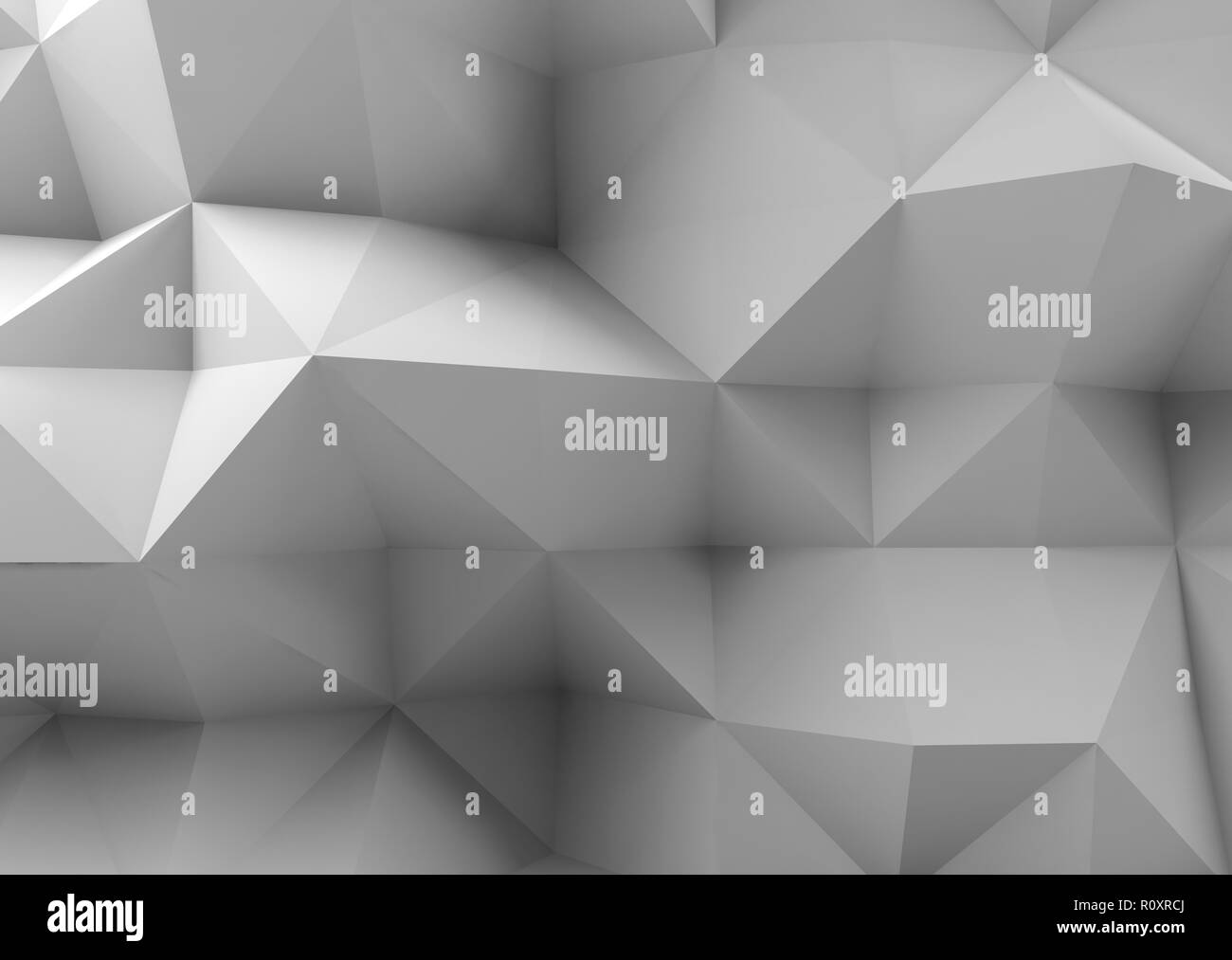 Abstract digital blanc motif polygonal, texture de fond, 3d illustration Banque D'Images