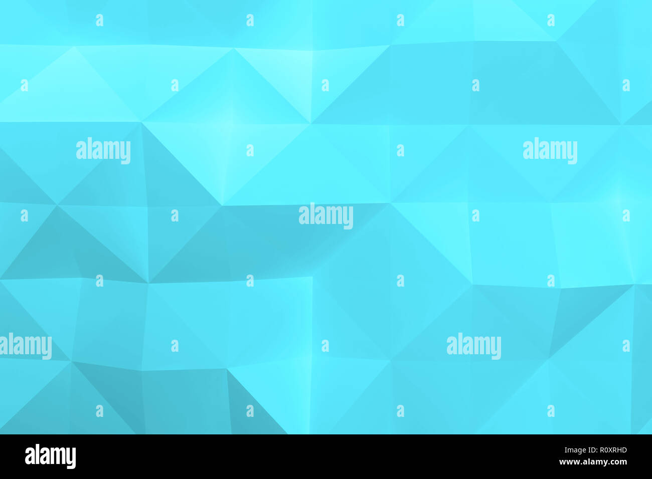 Abstract pattern poly bas numérique cyan, texture de fond, 3d illustration Banque D'Images