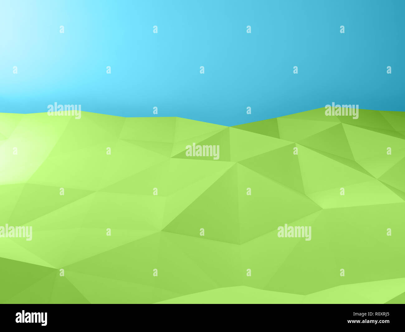 Résumé motif paysage poly faible, 3d illustration Banque D'Images