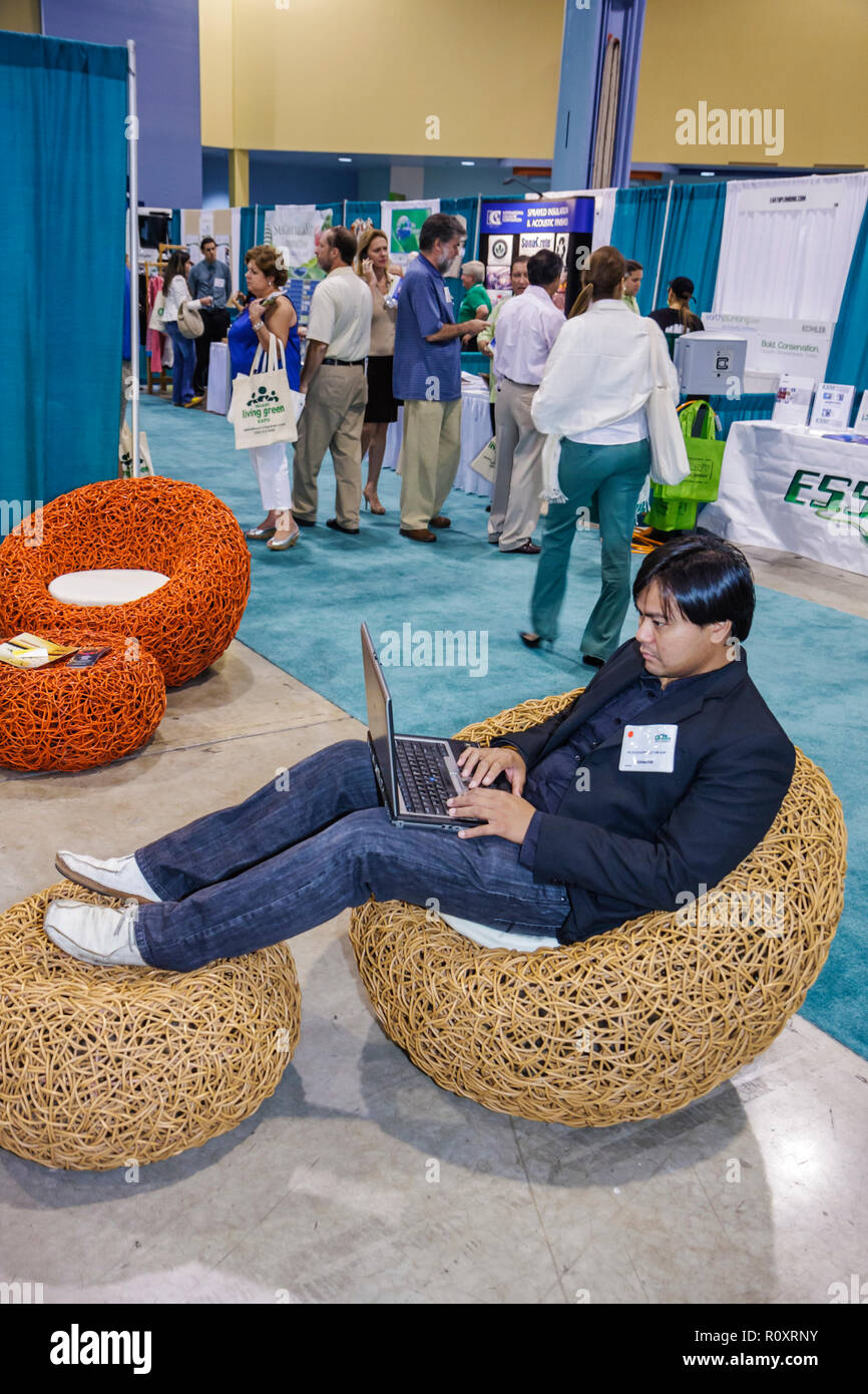 Miami Beach Florida,Convention Center,centre,MiaGreen Expo & Conference,événement vert,environnement,salon,éco,exposant,recyclé,durable Banque D'Images