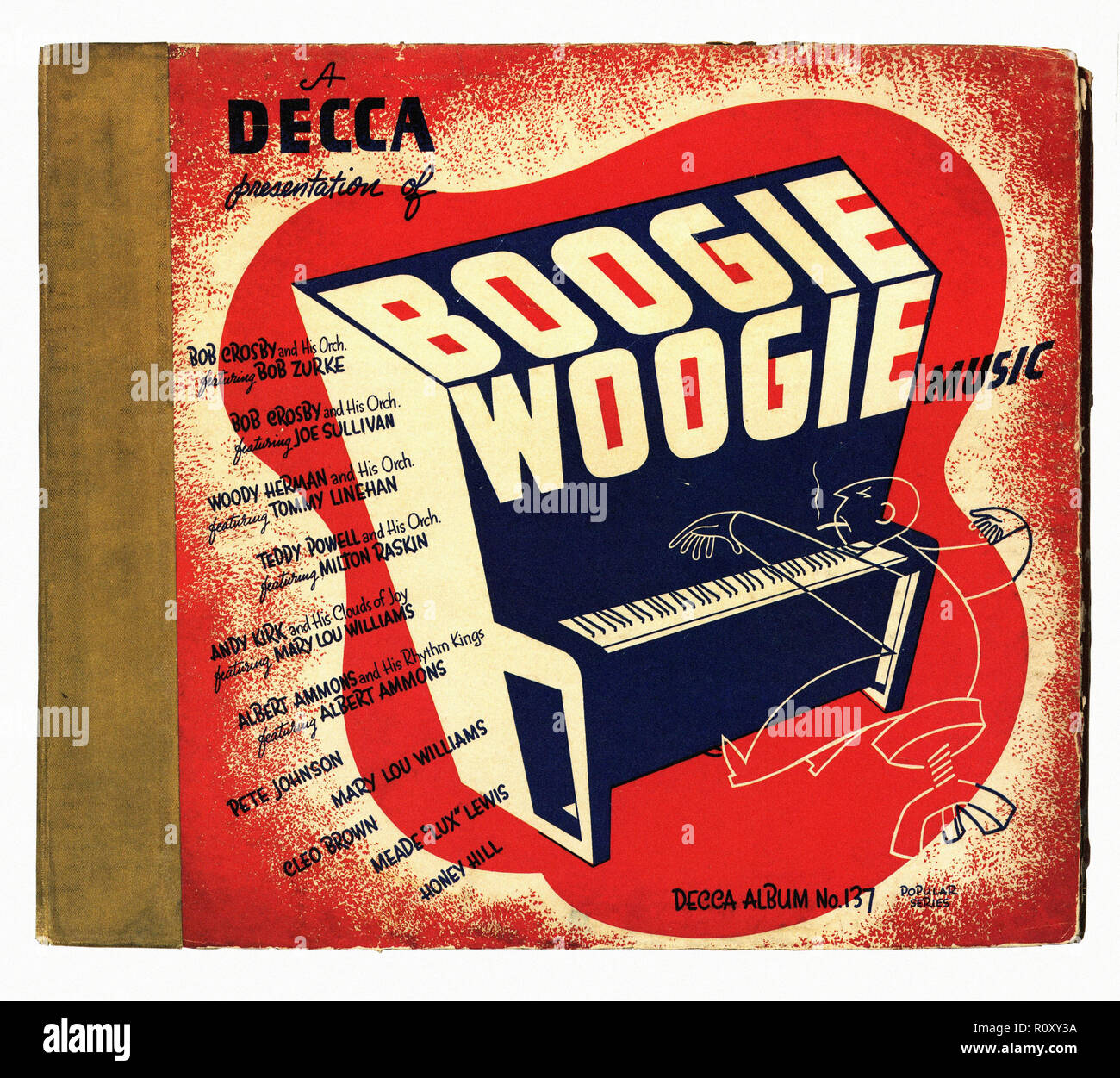 Compilation Decca BOOGIE WOOGIE - album vinyle vintage Banque D'Images