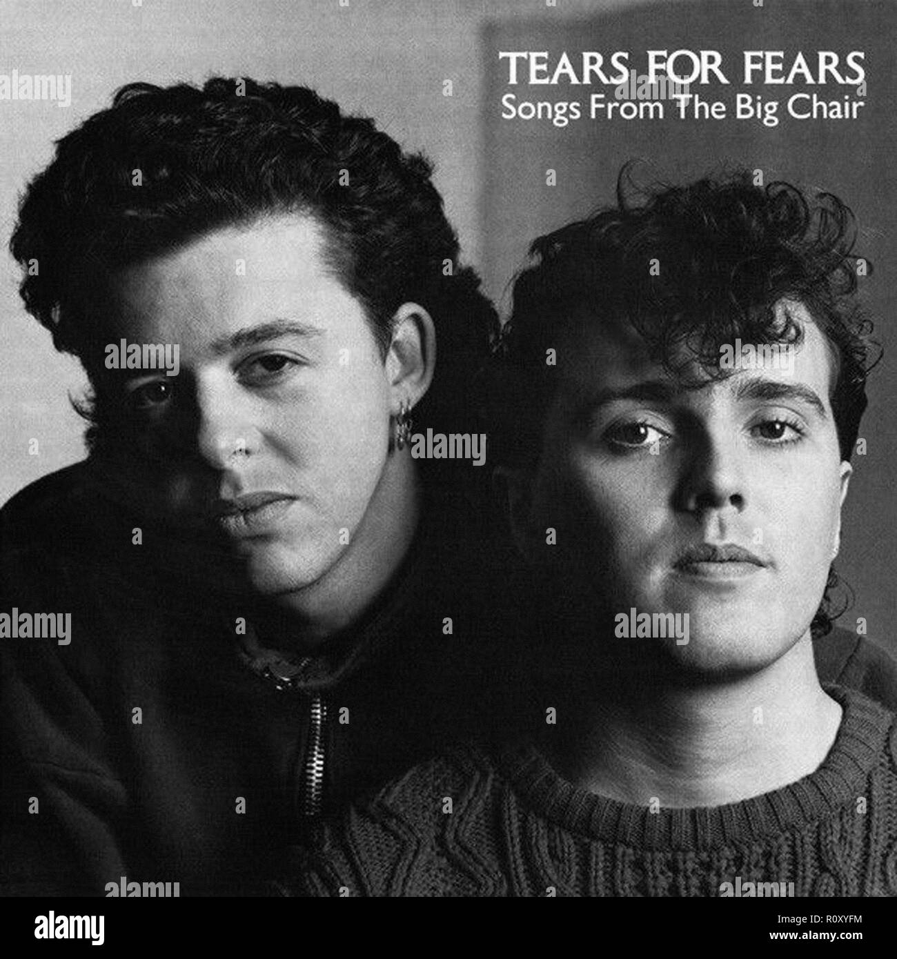 TEARS FOR FEARS des chansons de la Grande chaise Vintage - album Banque D'Images