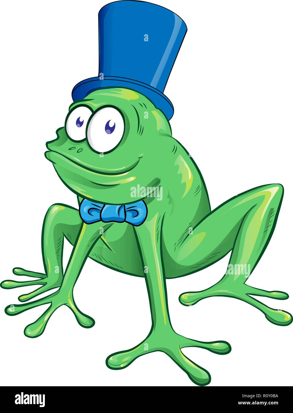 Cute cartoon caractère mascotte grenouille parti Illustration de Vecteur