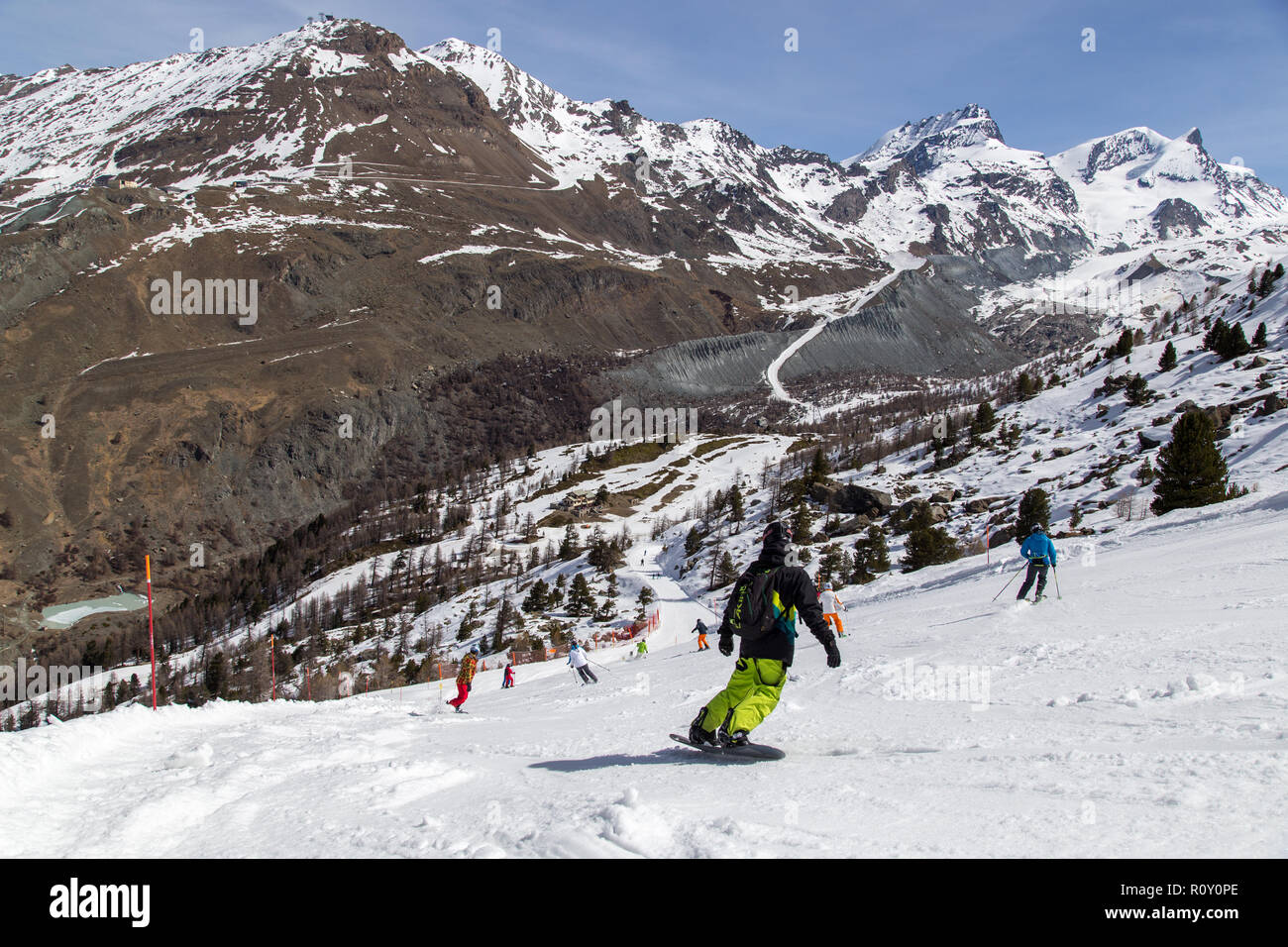 Matterhorn ski area Banque D'Images