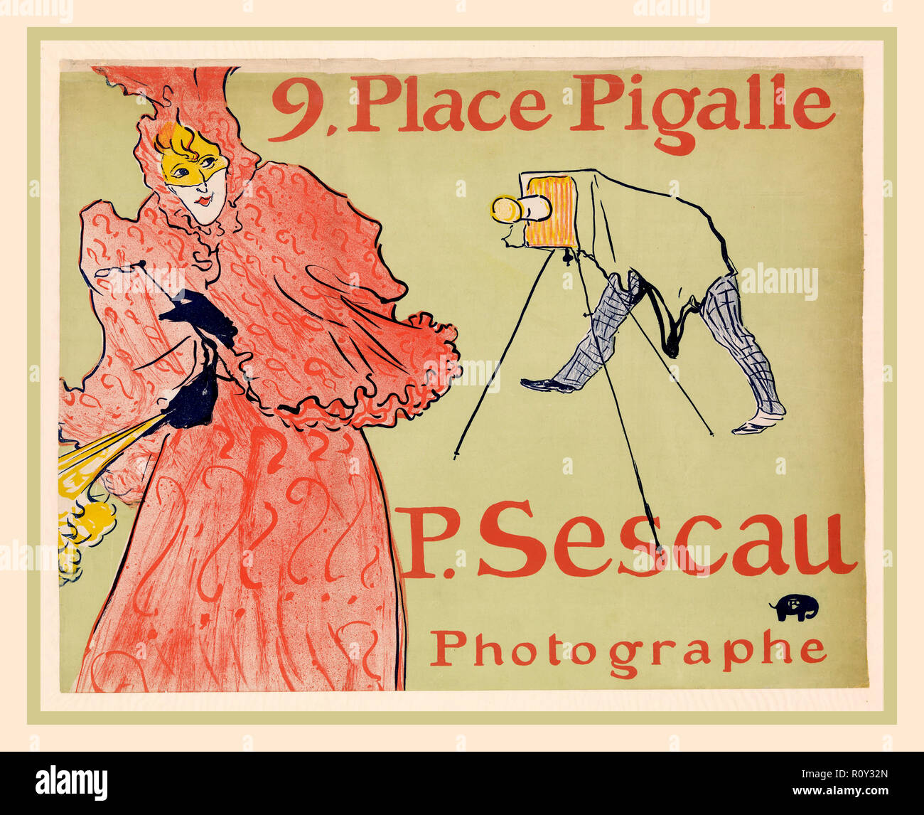 TOULOUSE LAUTREC LE PHOTOGRAPHE SESCAU 'Illustration'. (Le Photographe Sescau) par Henri de Toulouse-Lautrec Albi français 1864-1901 Saint-André-du-Bois 1894 Banque D'Images