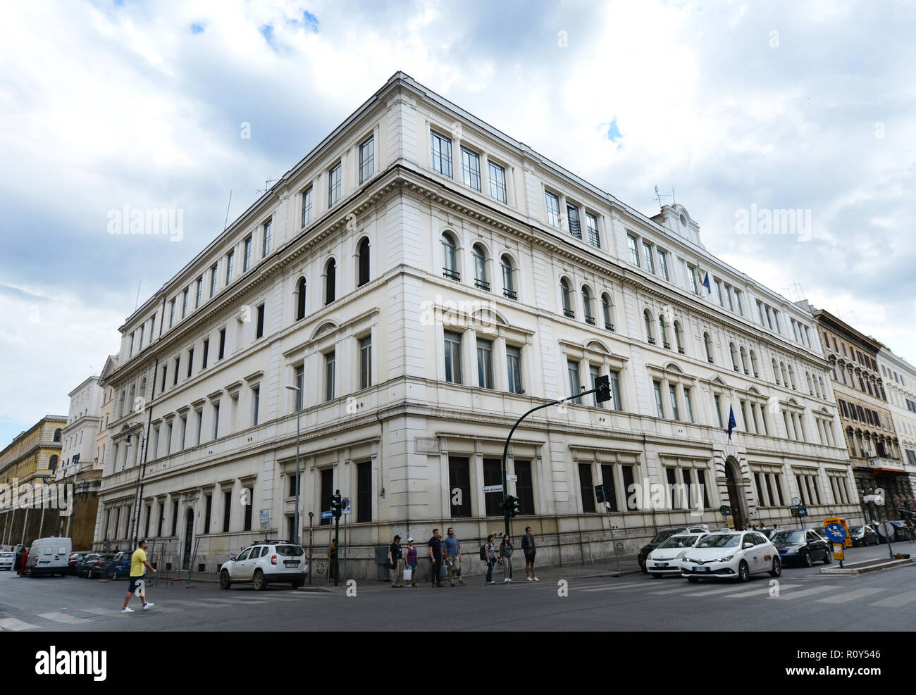 IIS Lycée Léonard de Vinci sur la Via Cavour à Rome. Banque D'Images