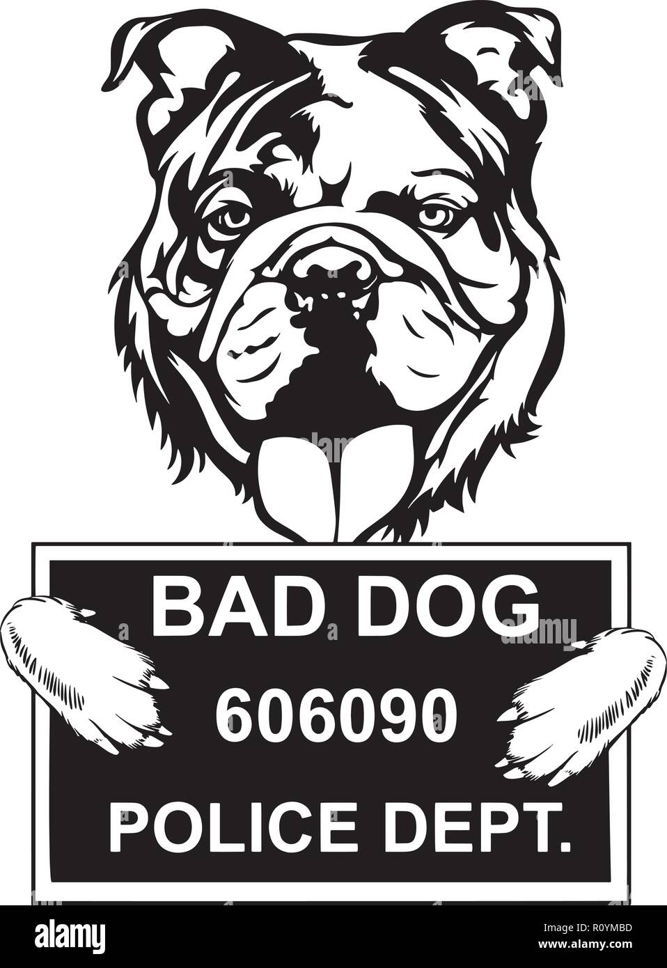 Race De Chien Bouledogue Anglais Pedigree Isolés Tête