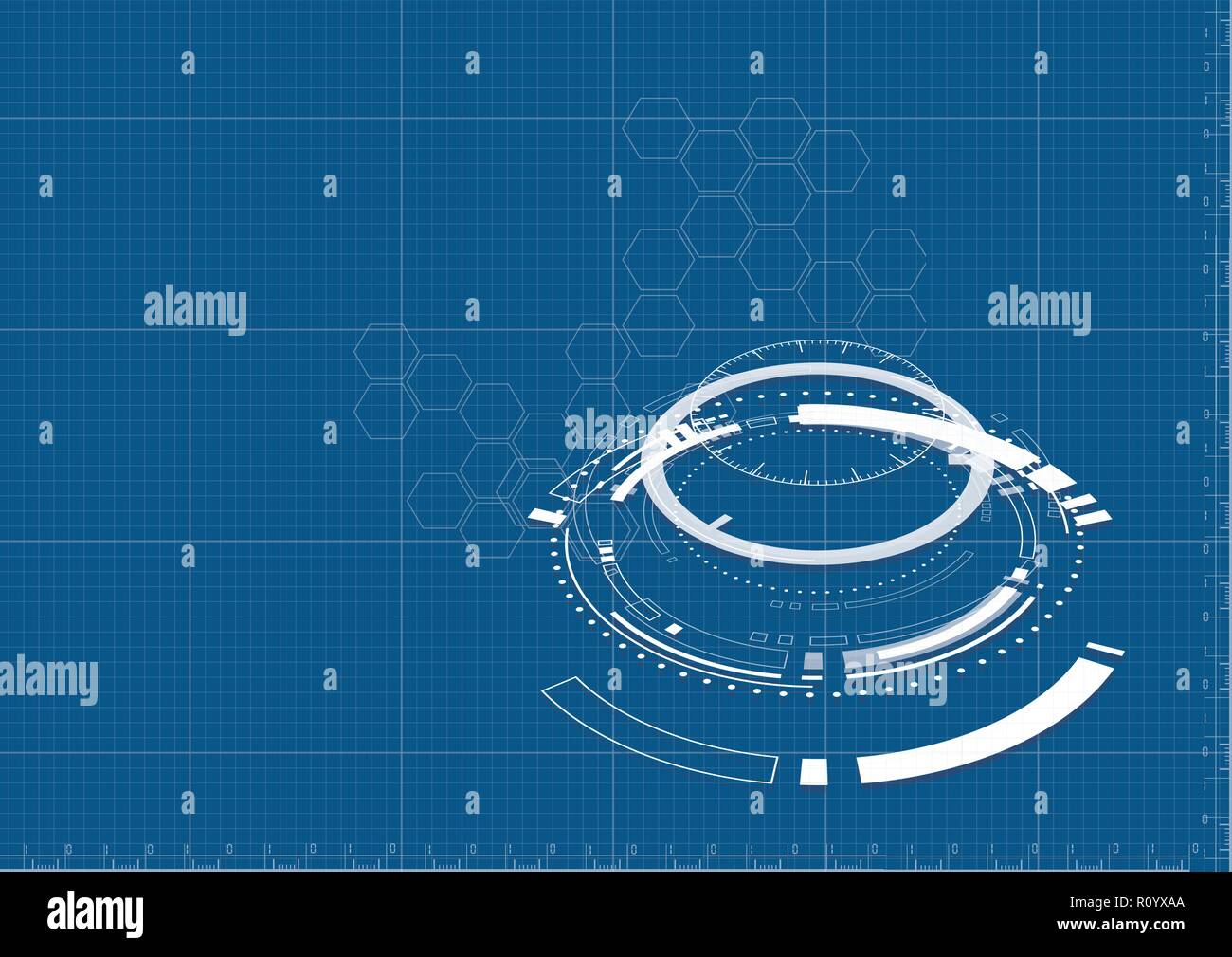 Résumé technologique Plan d'action technique numérique cyber vecteur conception d'arrière-plan Illustration de Vecteur