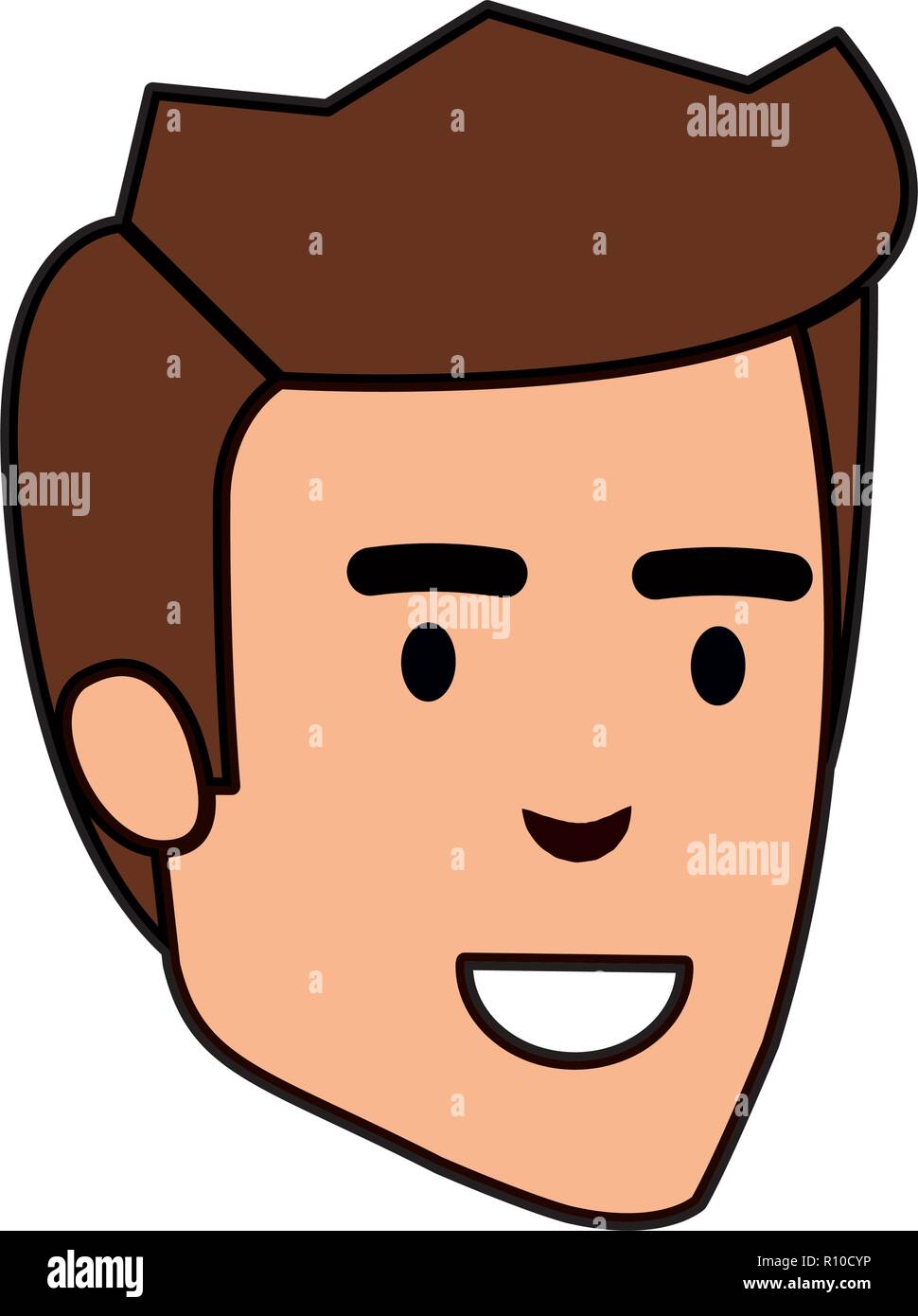 Tête de jeune homme de caractère avatar design illustration vectorielle ...