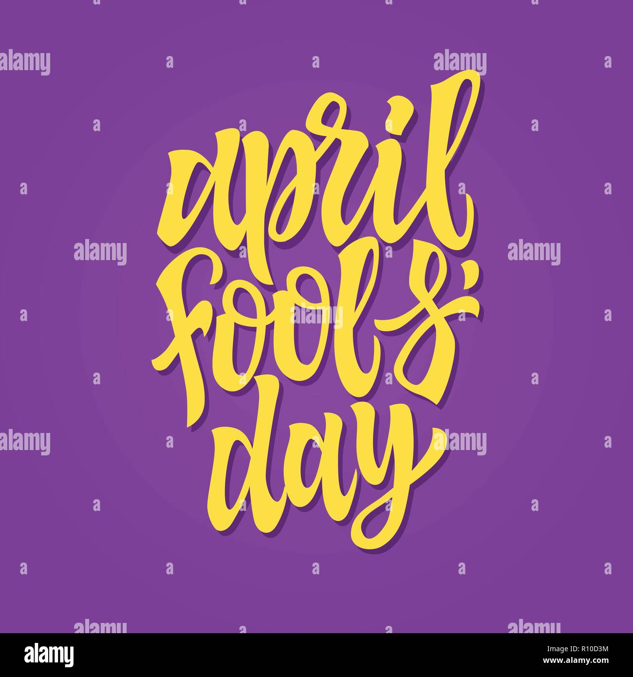 April Fools Day - vector hand drawn pinceau le lettrage Illustration de Vecteur
