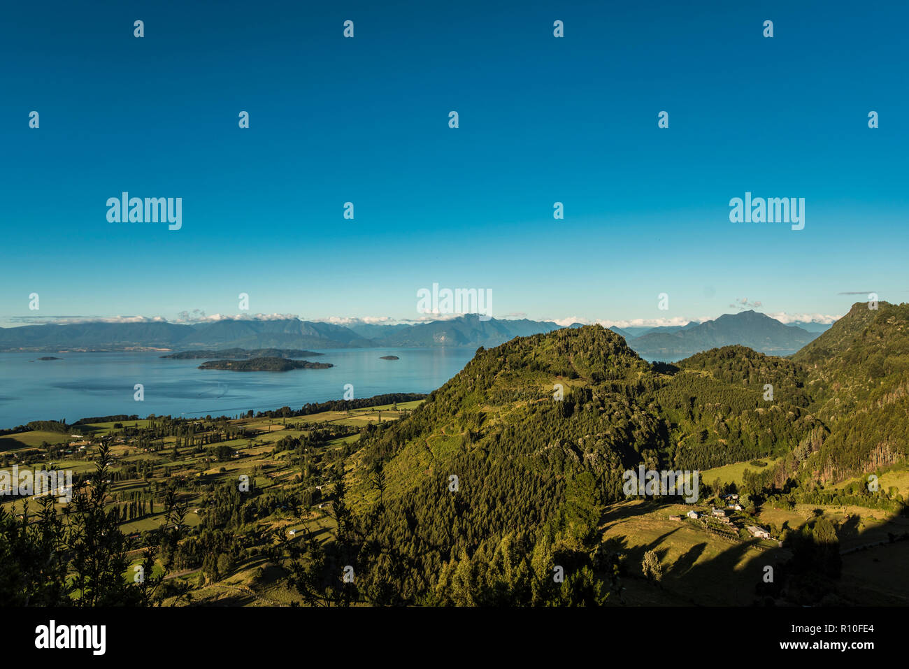 Vue panoramique de Lago Ranco en Patagonie Banque D'Images