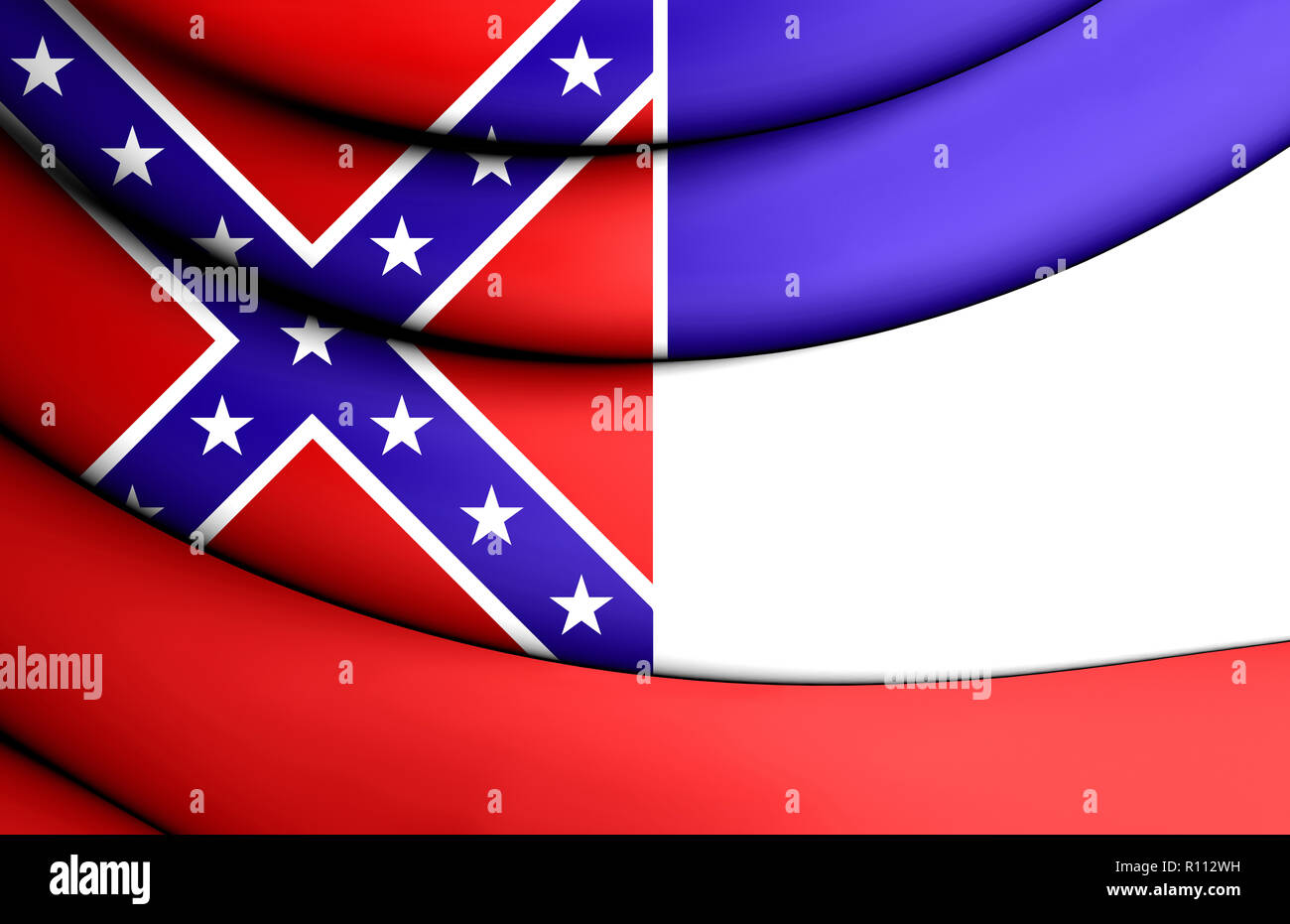 Pavillon 3D du Mississippi, USA. 3D Illustration. Banque D'Images