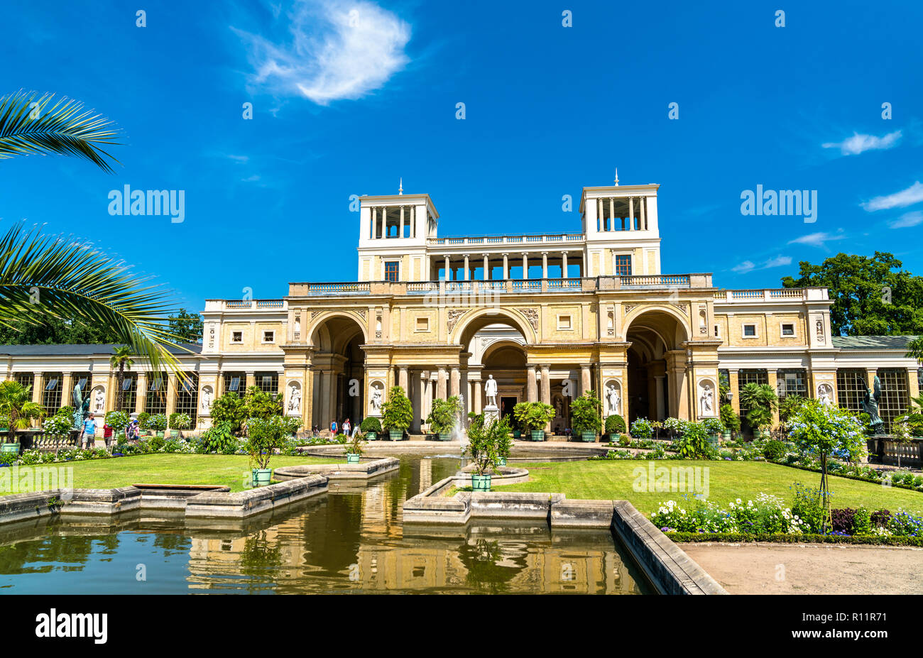 Le château de l'Orangerie dans le parc de Sanssouci de Potsdam, Allemagne Banque D'Images