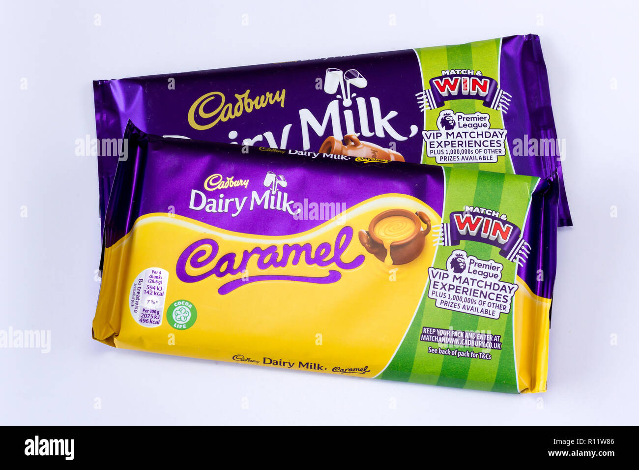 Cadbury Caramel, Lait Lait 200g de chocolat, Royaume-Uni Banque D'Images