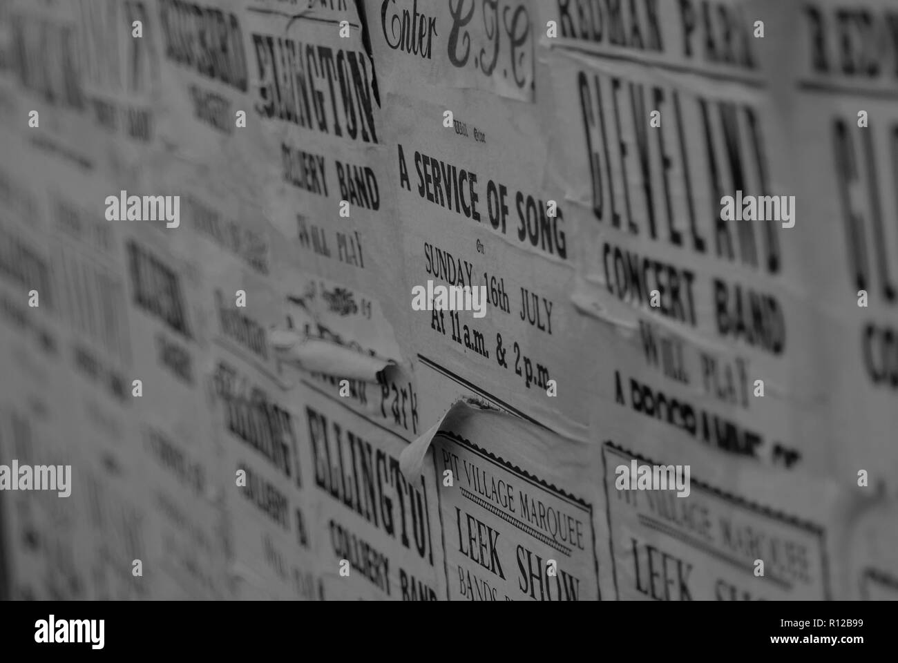 Affiches Village Pit Banque D'Images