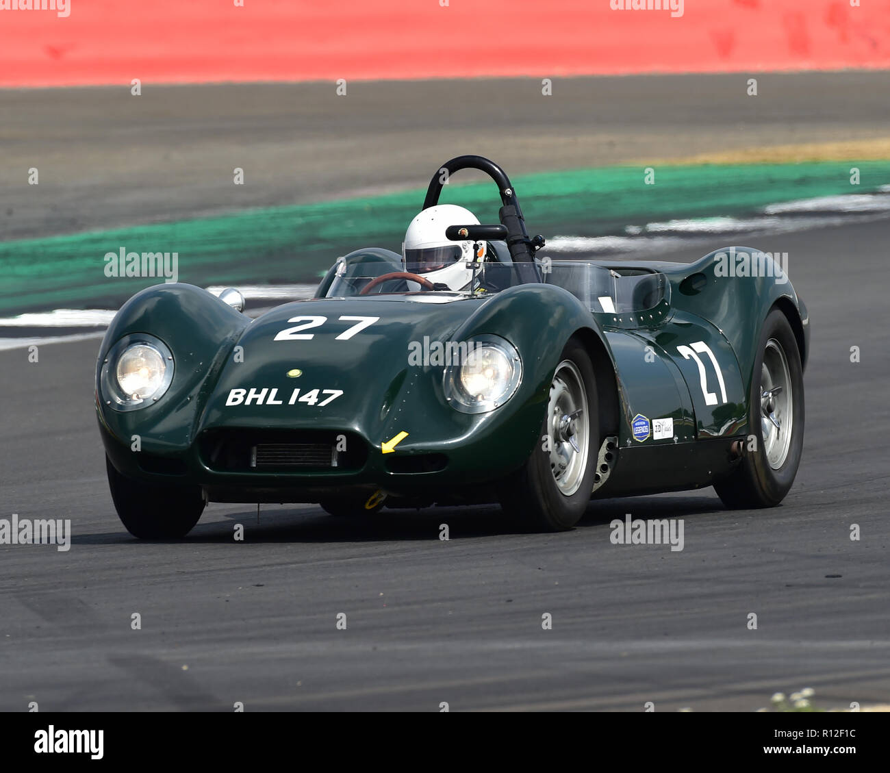 Martin Stretton, Stefan Ziegler, Lister Jaguar dite nodulaire, Stirling Moss Trophy, pré-61 sports cars, Silverstone Classic, juillet 2018, Silverstone, Northam Banque D'Images