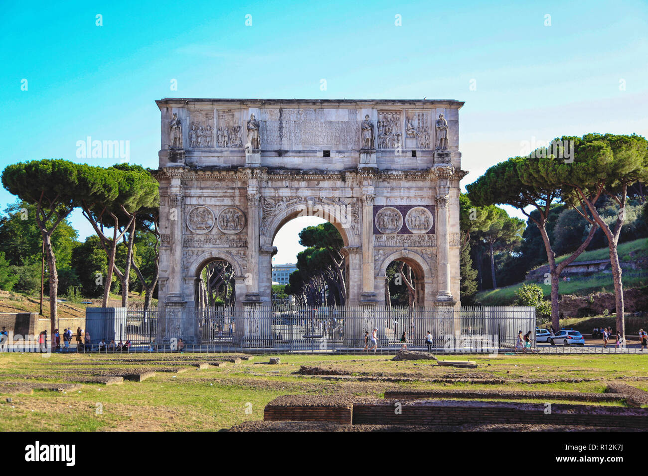 Arc de Constantin, Rome, Latium, Italie Banque D'Images