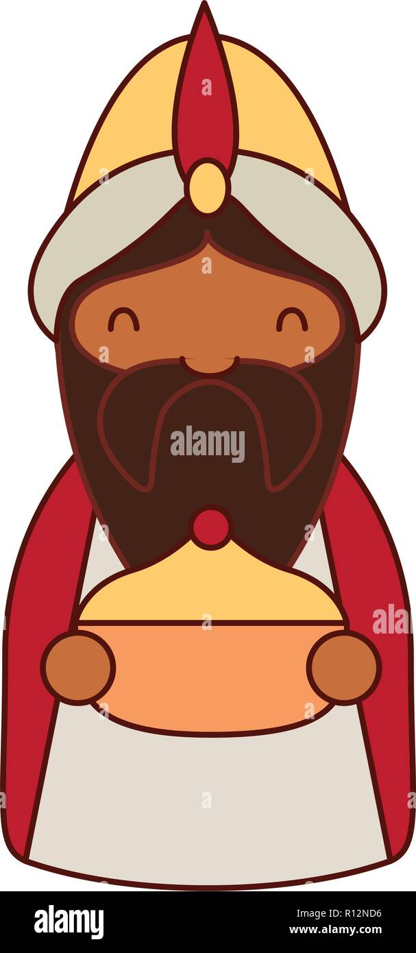 Mangeoire epiphanie don baltazar tenir vector illustration Illustration de Vecteur