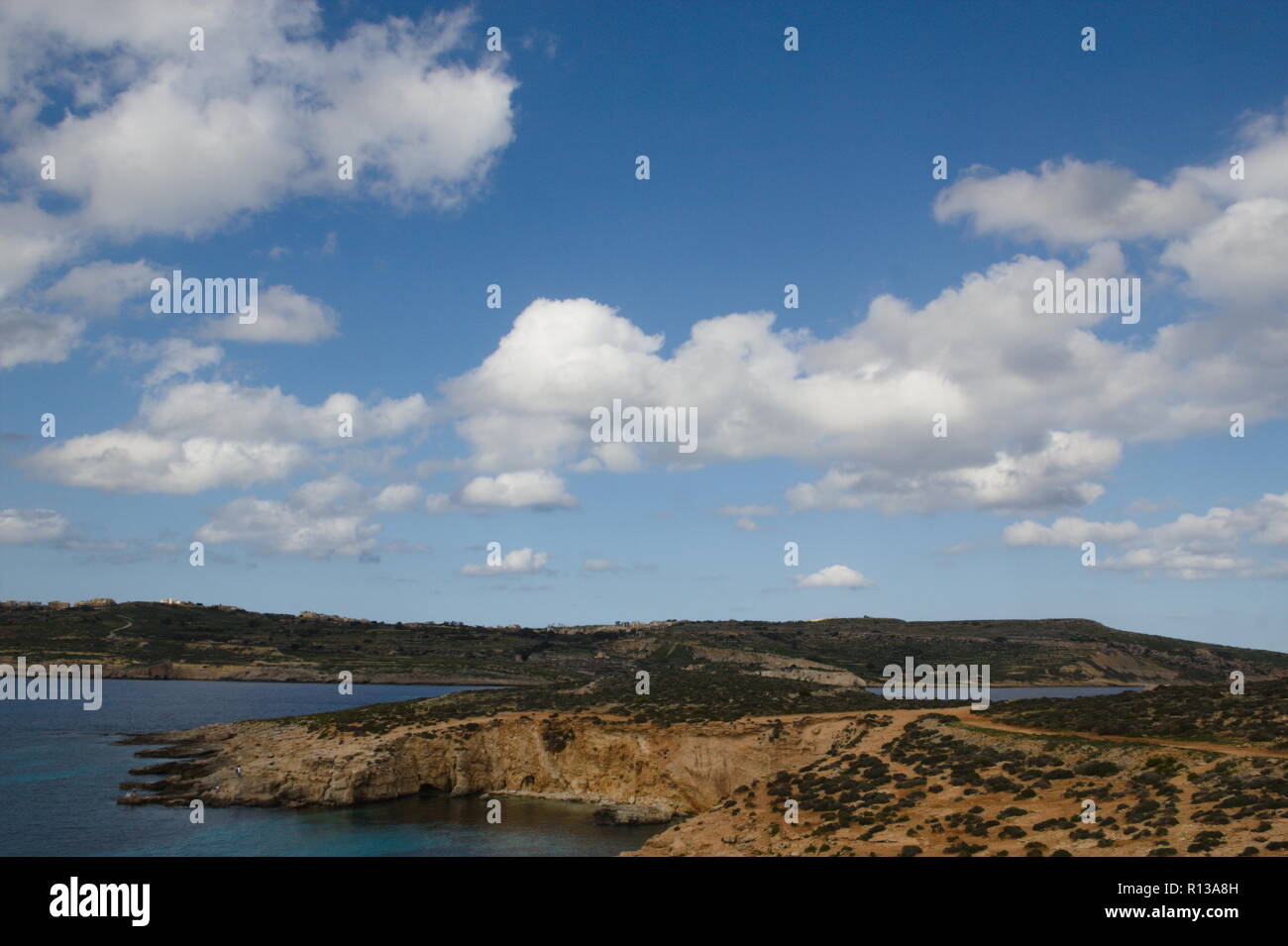 Zone d'atterrissage de 24 bateaux de l'île de Comino, Malte Banque D'Images