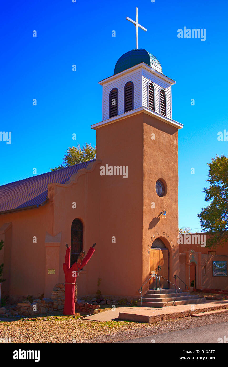 L'église Saint Joseph de Los Cerrillos, NM Banque D'Images