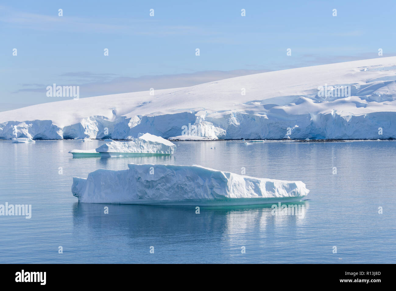 Paysage avec iceberg antarctique Banque D'Images