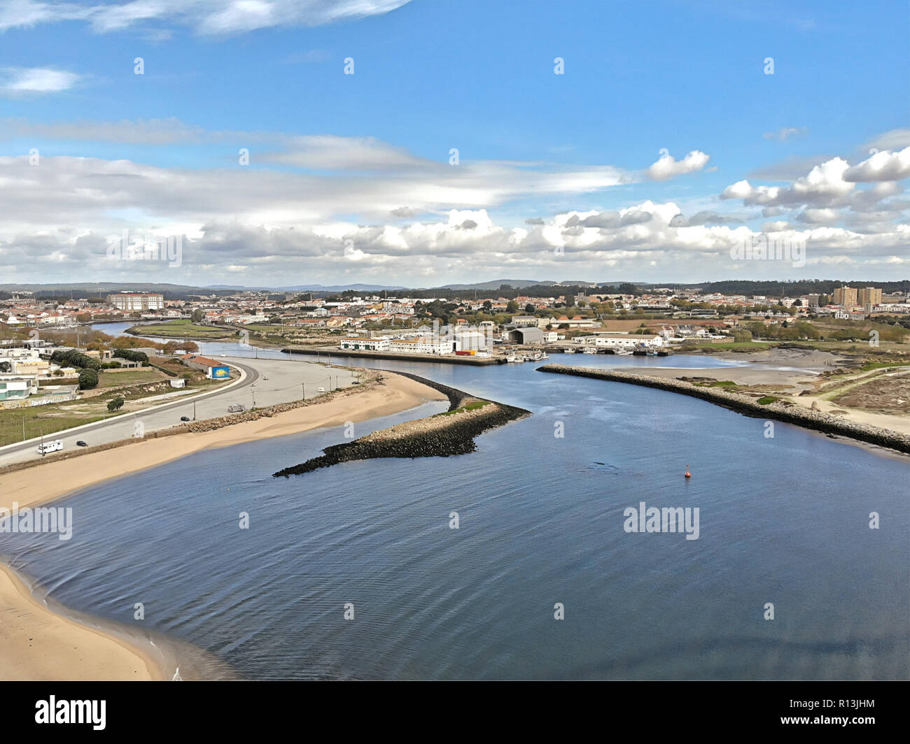 Photographie aérienne à Vila do Conde, Porto, Portugal Banque D'Images