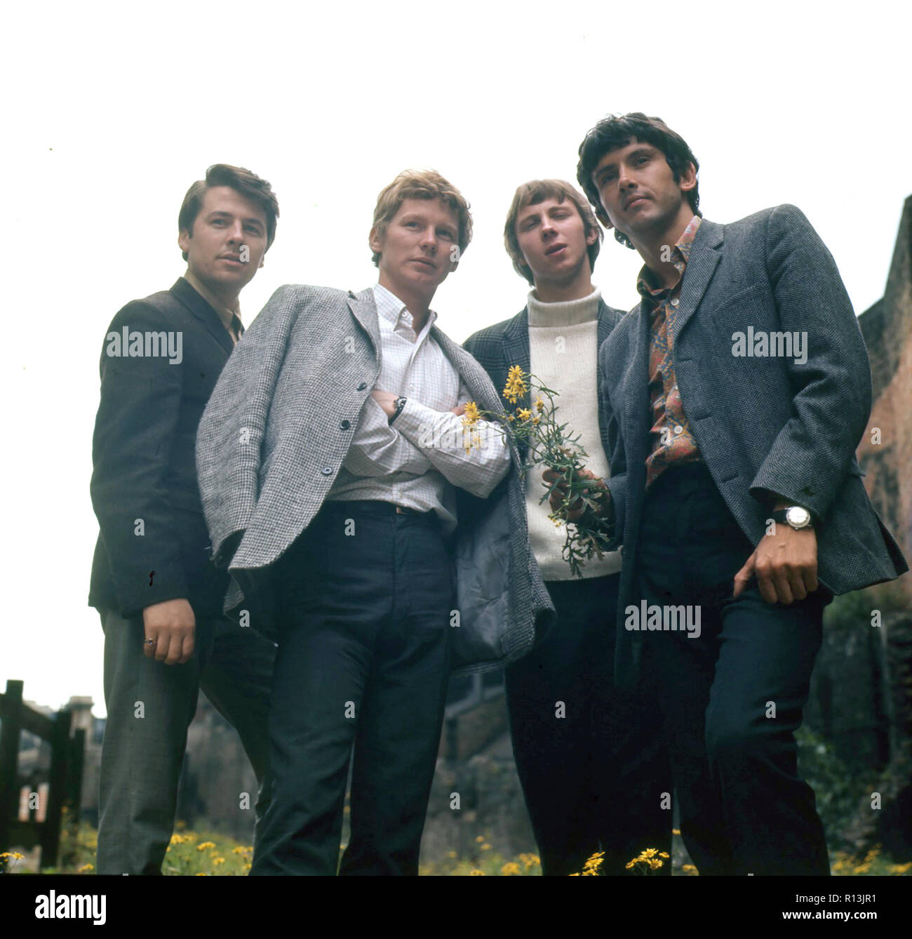 Les chercheurs du groupe pop britannique vers 1968. Fromm a gauche : Mike Pender, John McNally, John Blunt, Frank Allen Banque D'Images