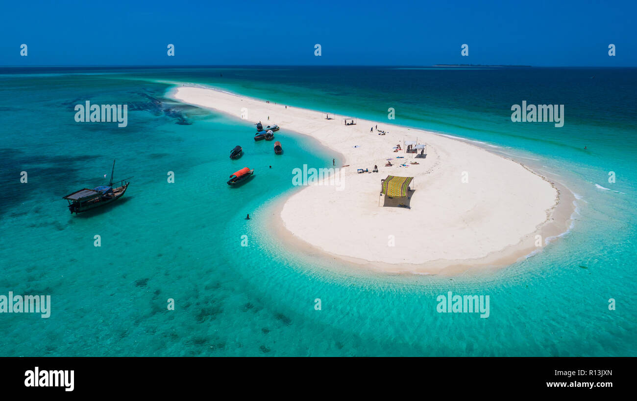 Banc de sable près de Stone Town. Zanzibar, Tanzanie Photo Stock - Alamy