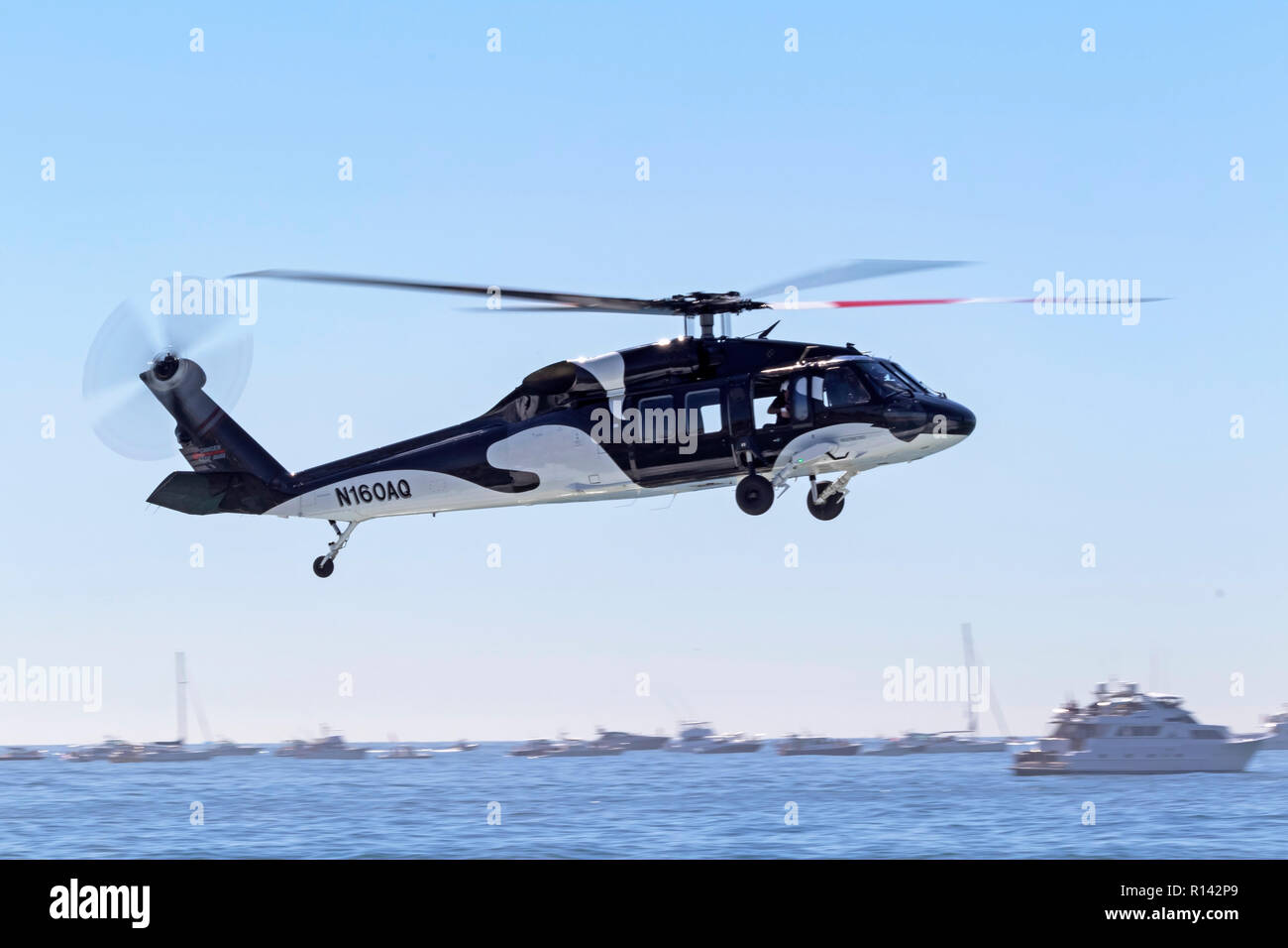 Recherche et sauvetage par hélicoptère Orca Banque D'Images