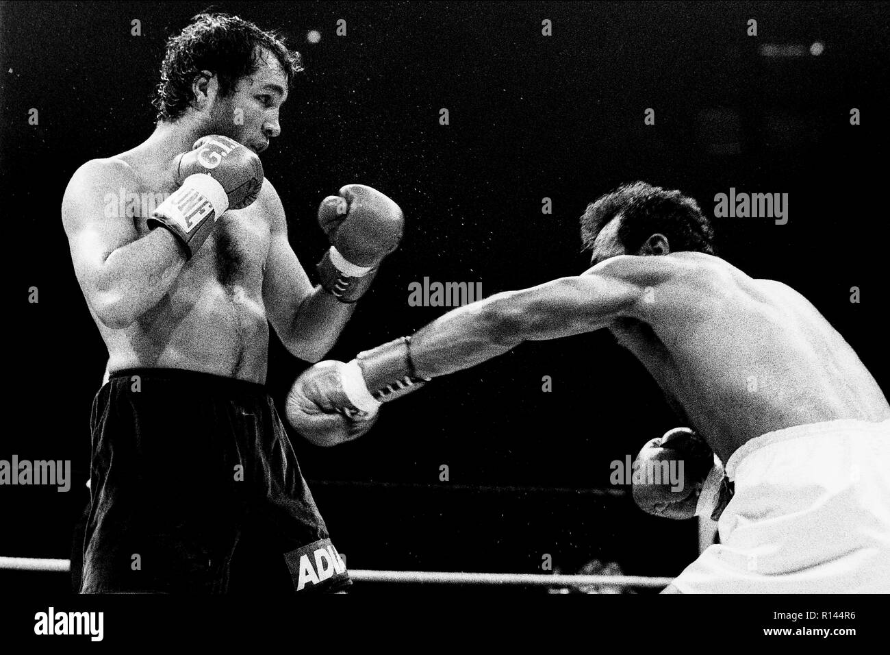 Archives années 90 boxeur Français Chistophe Tiozzo combat à Lyon, France Photo Stock Alamy