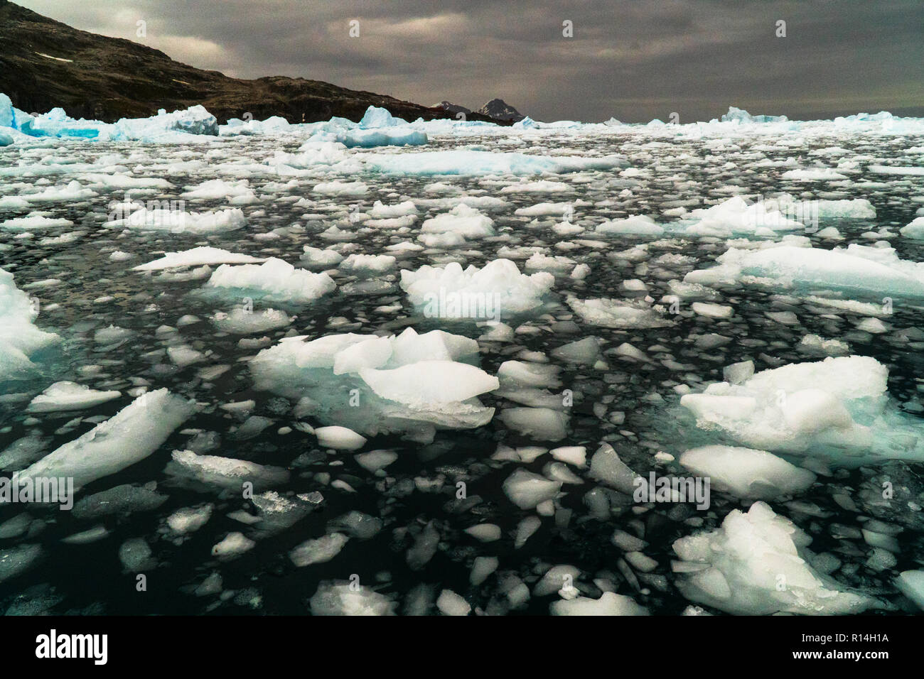 La fonte des glaciers de l'Antarctique Banque D'Images