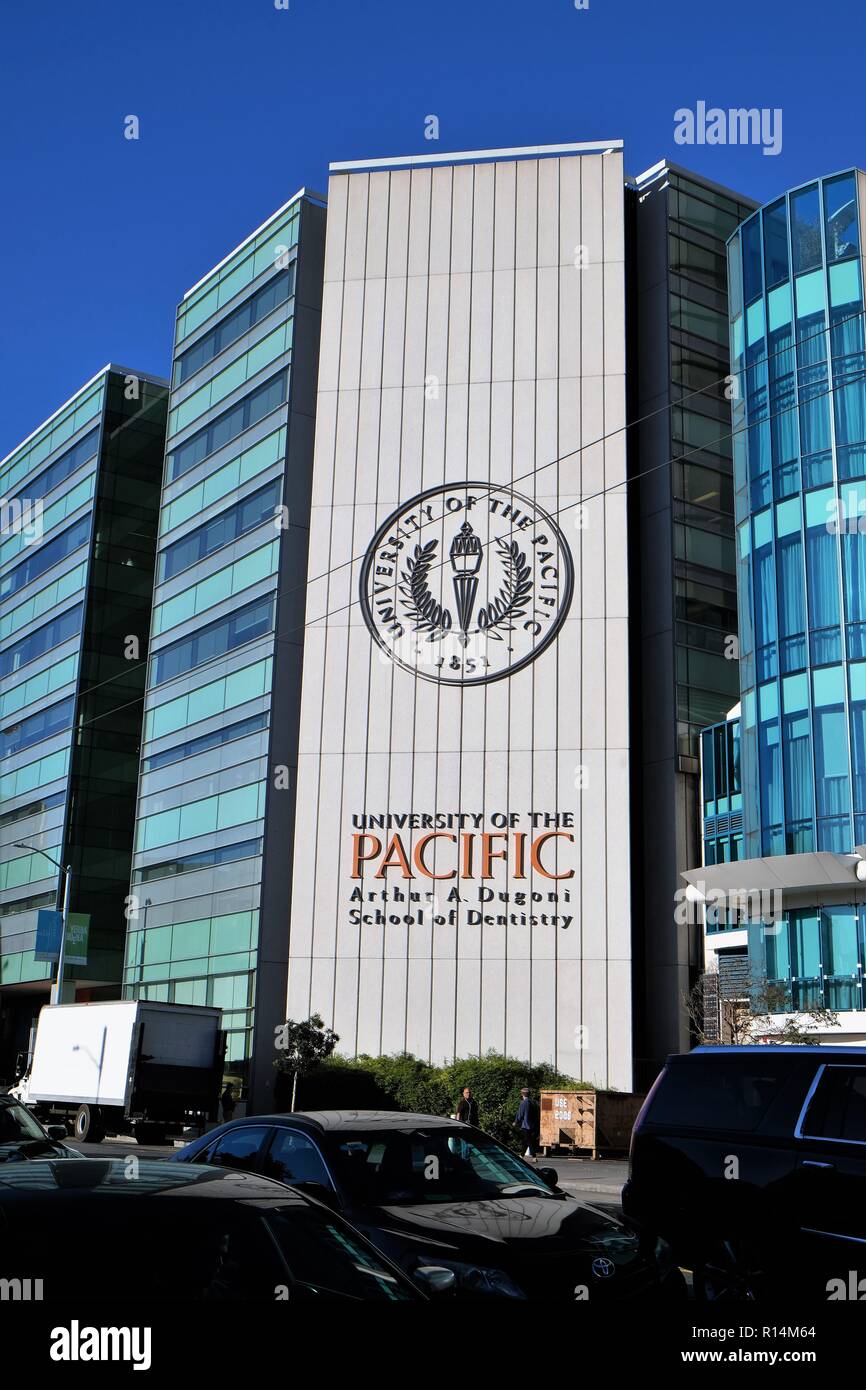 L'Université du Pacifique Arthur A. Dugoni École de dentisterie situé au sud de Market District à San Francisco, Californie, USA. Banque D'Images