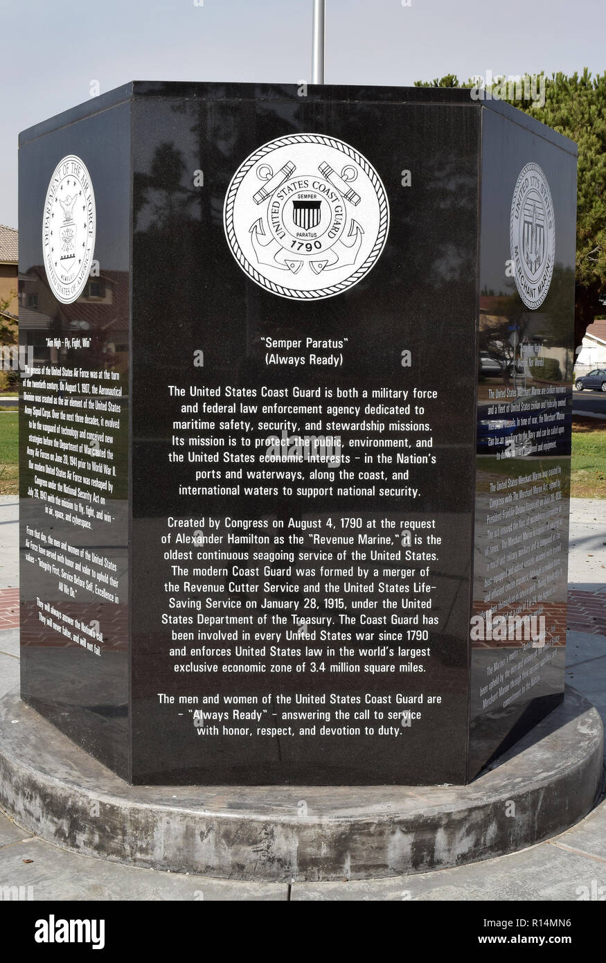 Monument à six côtés Veterans Memorial Park, Union City, Californie Banque D'Images