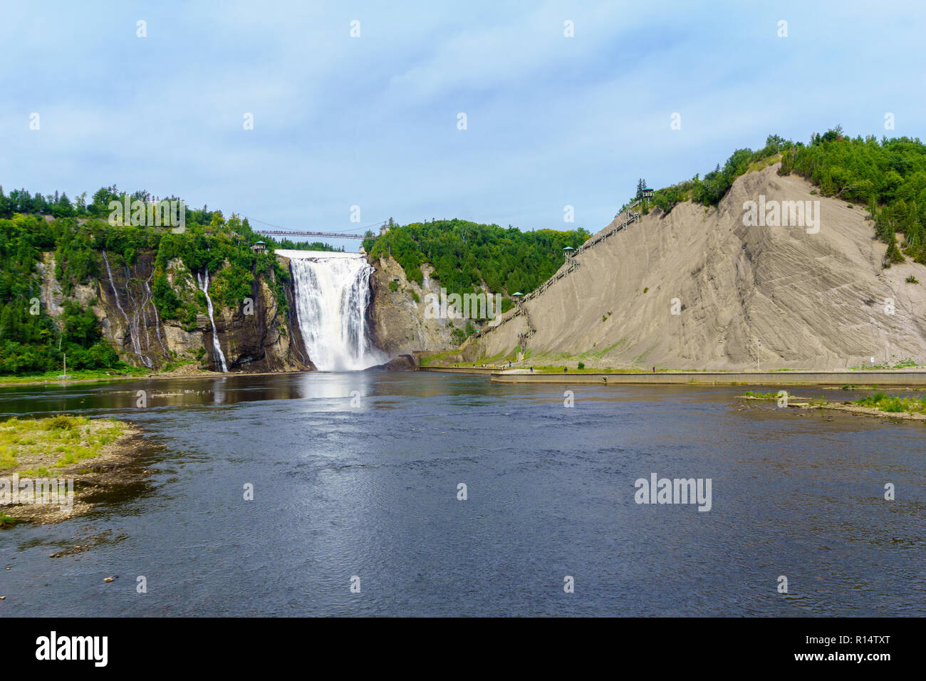 Vue sur la Chute Montmorency, à Québec, Canada Banque D'Images