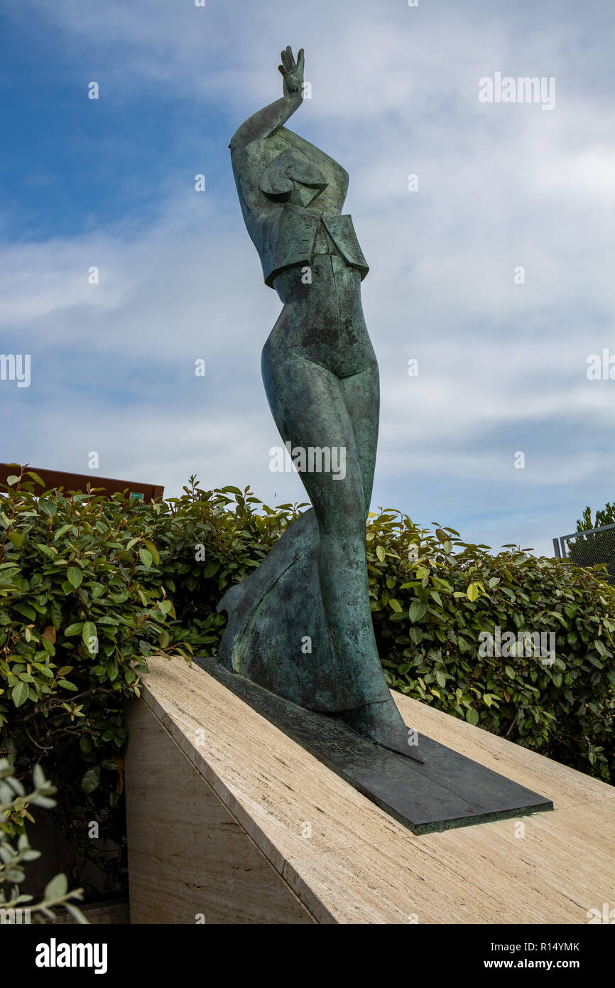 Très belle sculpture de Carmen Amaya dans un petit village espagnol en Costa Brava Begur, 10. 14,02014 Espagne Banque D'Images