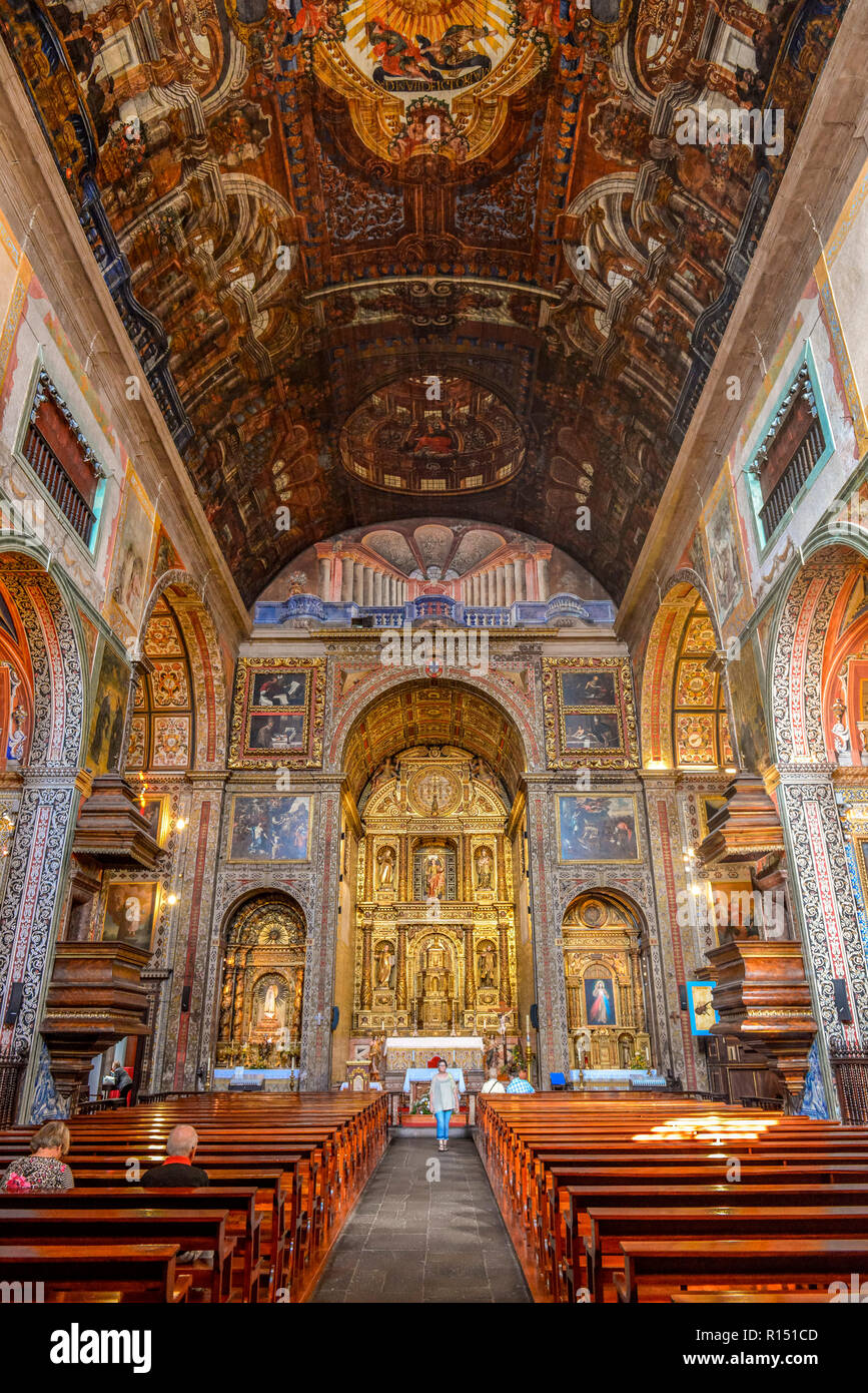 Kirche Igreja do Colegio, Praca Do Municipio, Funchal, Madeira, Portugal Banque D'Images