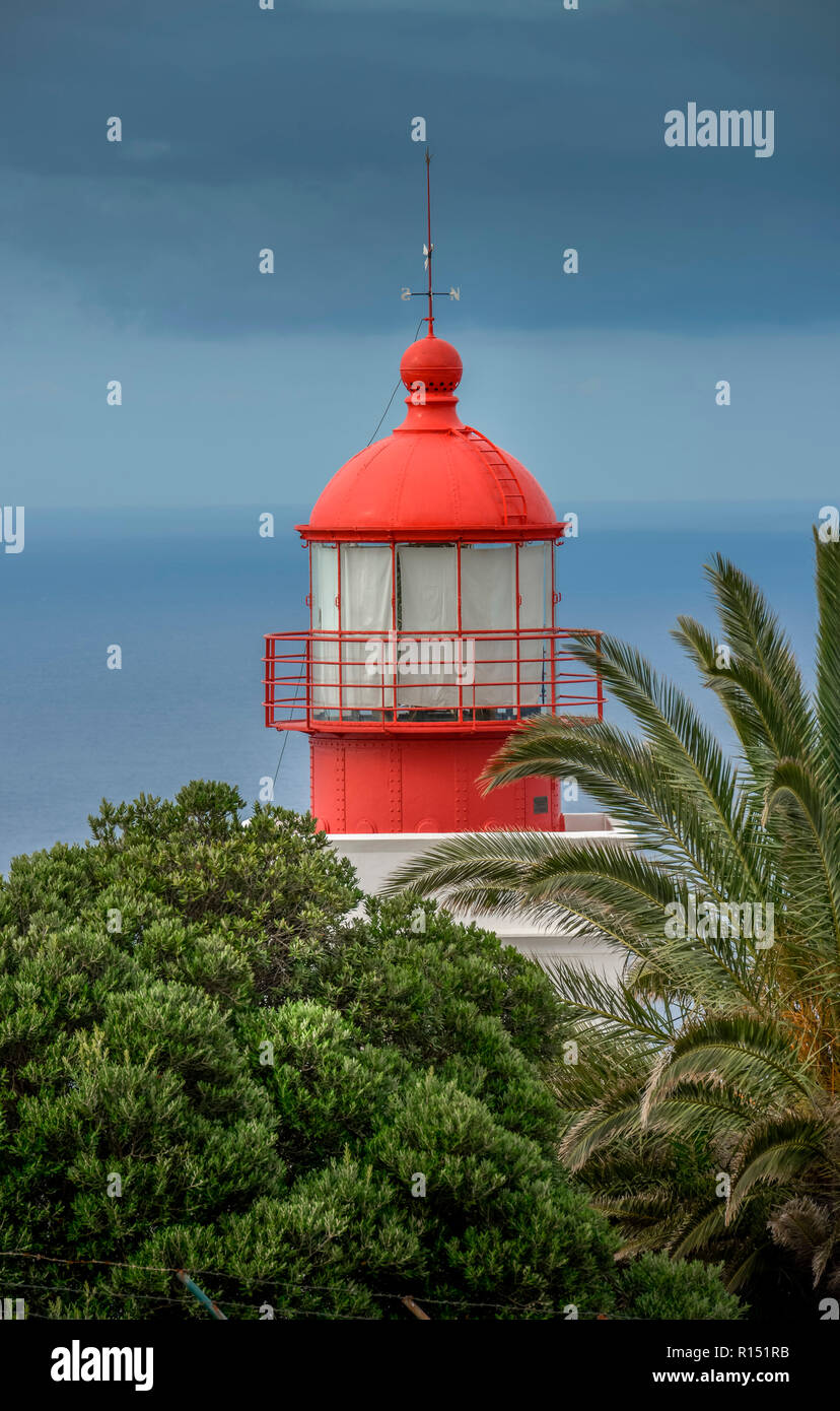 Leuchtturm, Ponta do Pargo, Madeira, Portugal Banque D'Images