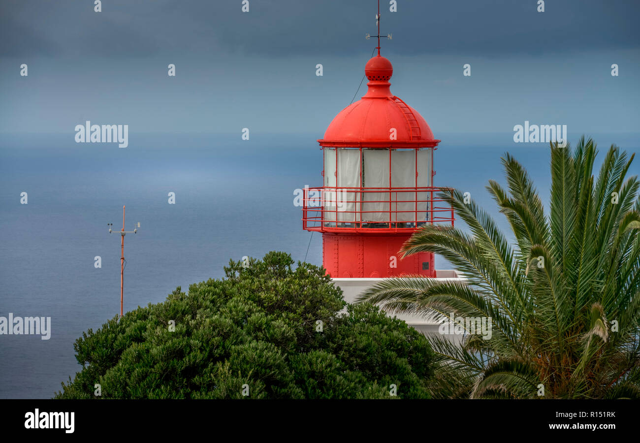 Leuchtturm, Ponta do Pargo, Madeira, Portugal Banque D'Images
