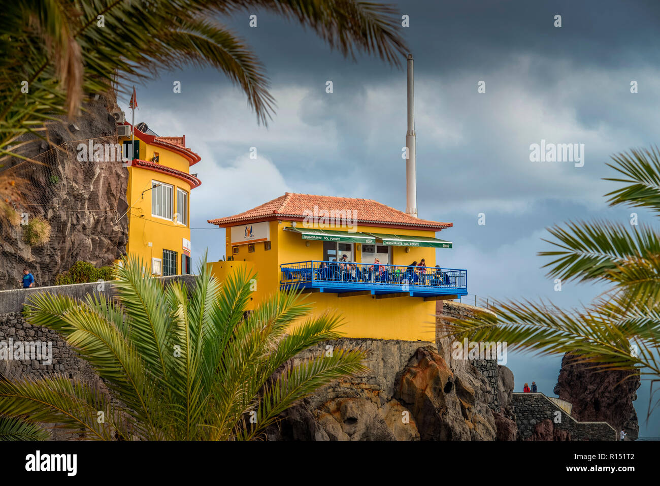 Restaurante Sol Poente, Ponta do Sol, Madeira, Portugal Banque D'Images