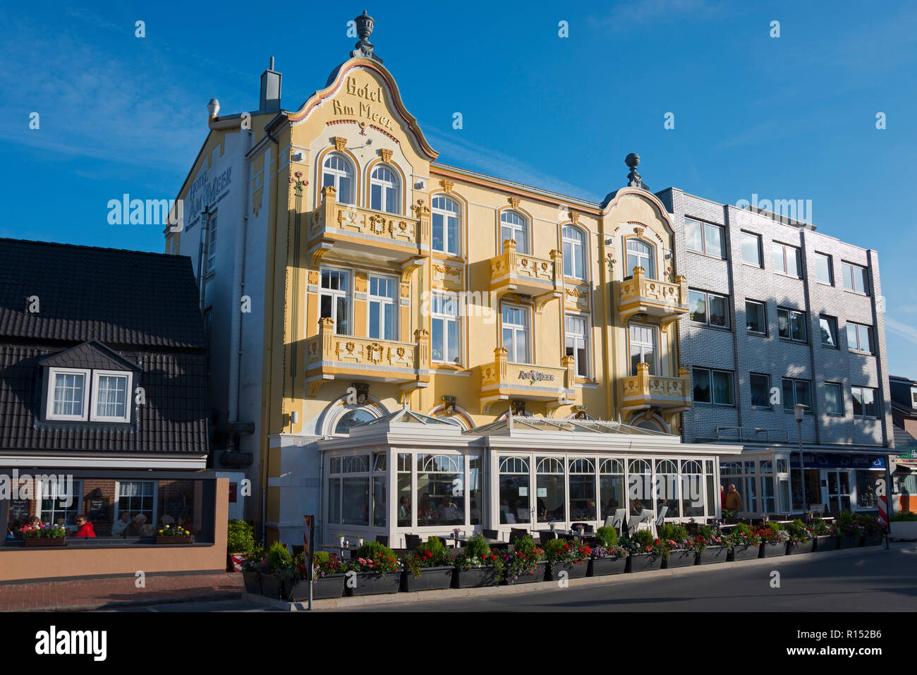 Hotel am Meer, Duhnen, Cuxhaven, Basse-Saxe, Allemagne Banque D'Images