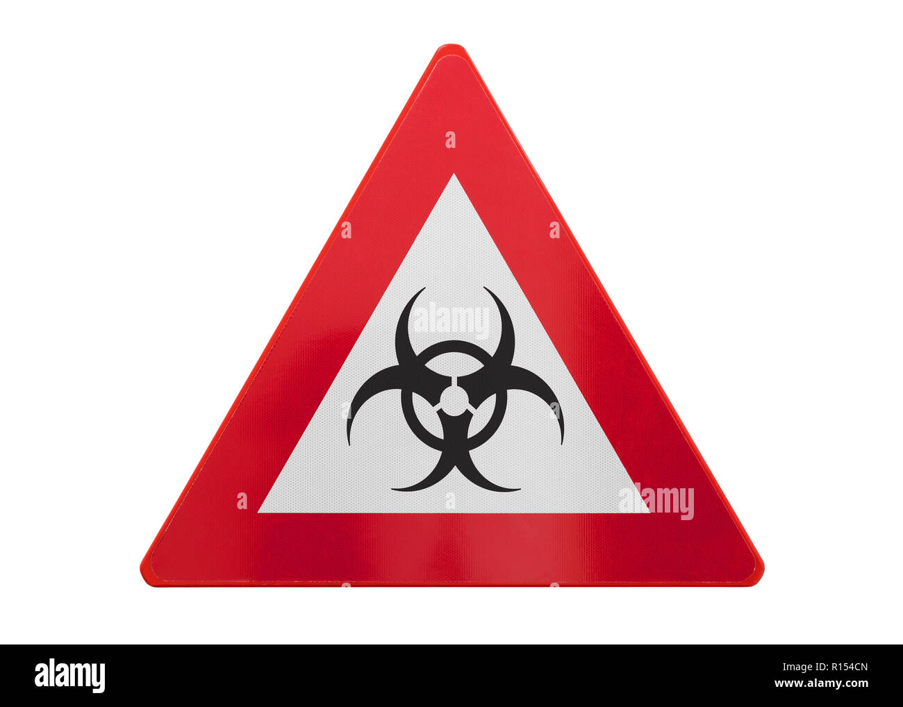 Panneau de circulation isolés - Biohazard - Isolated on white Banque D'Images