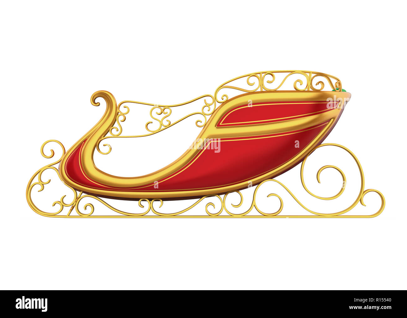 Isolé en traîneau de Noël Banque D'Images