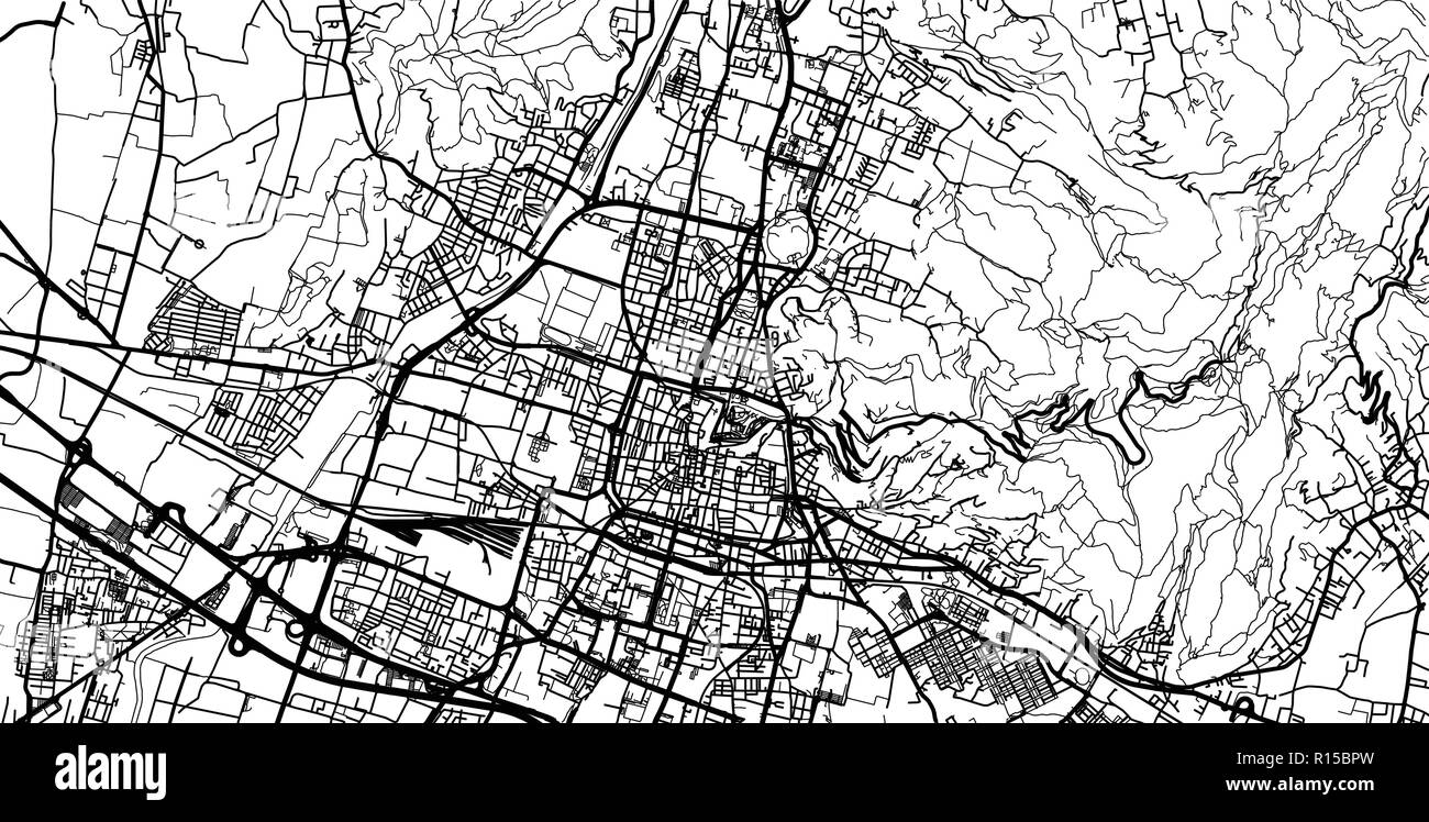 Vecteur urbain plan de la ville de Brescia, Italie Illustration de Vecteur