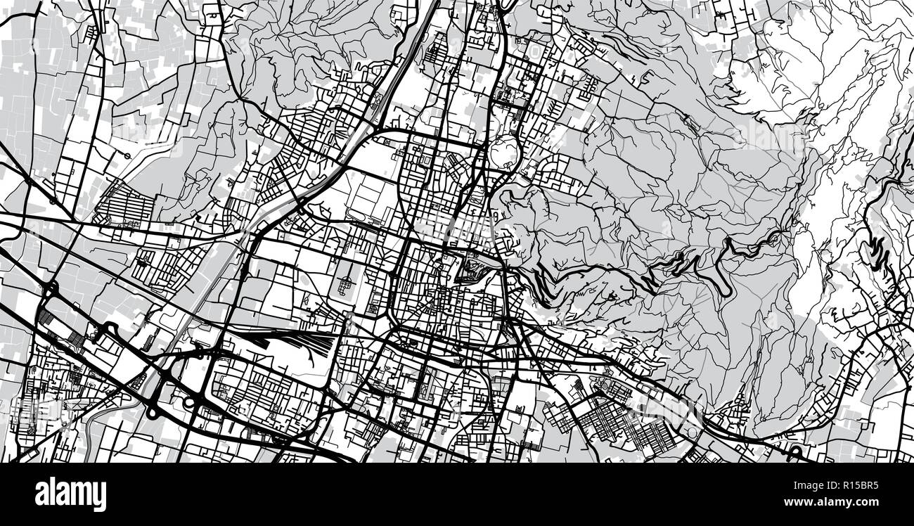 Vecteur urbain plan de la ville de Brescia, Italie Illustration de Vecteur