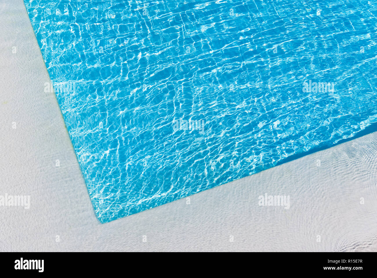 Coin d'une piscine. Vue de dessus Banque D'Images
