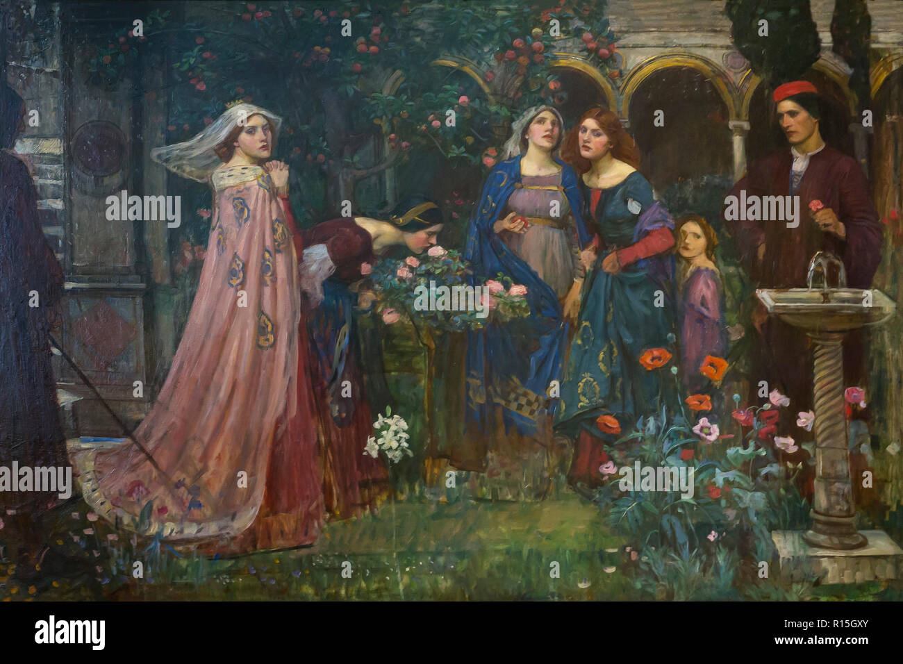 Le jardin enchanté, John William Waterhouse, 1916-1917, levier Dame Art Gallery, Port Sunlight, Liverpool, Angleterre, Royaume-Uni, Europe Banque D'Images