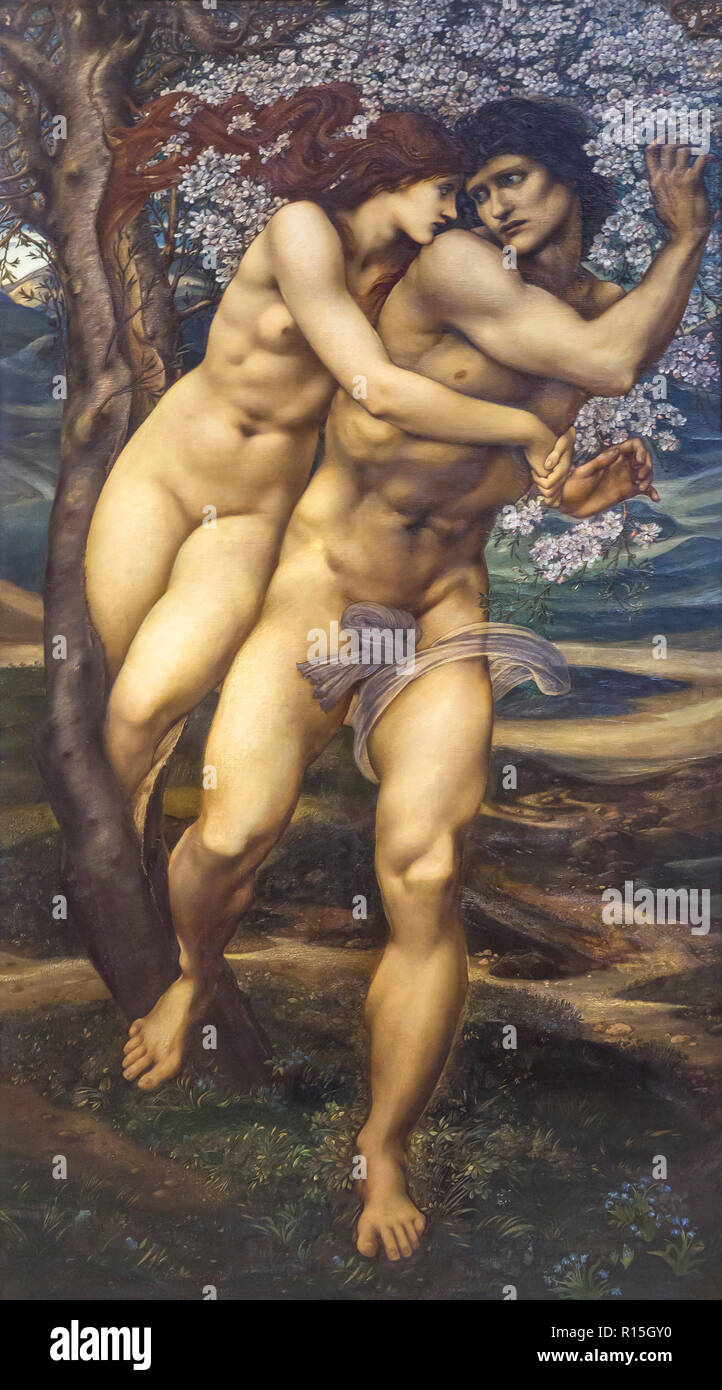 L'arbre du pardon, Edward Coley Burne-Jones, 1882, levier Dame Art Gallery, Port Sunlight, Liverpool, Angleterre, Royaume-Uni, Europe Banque D'Images