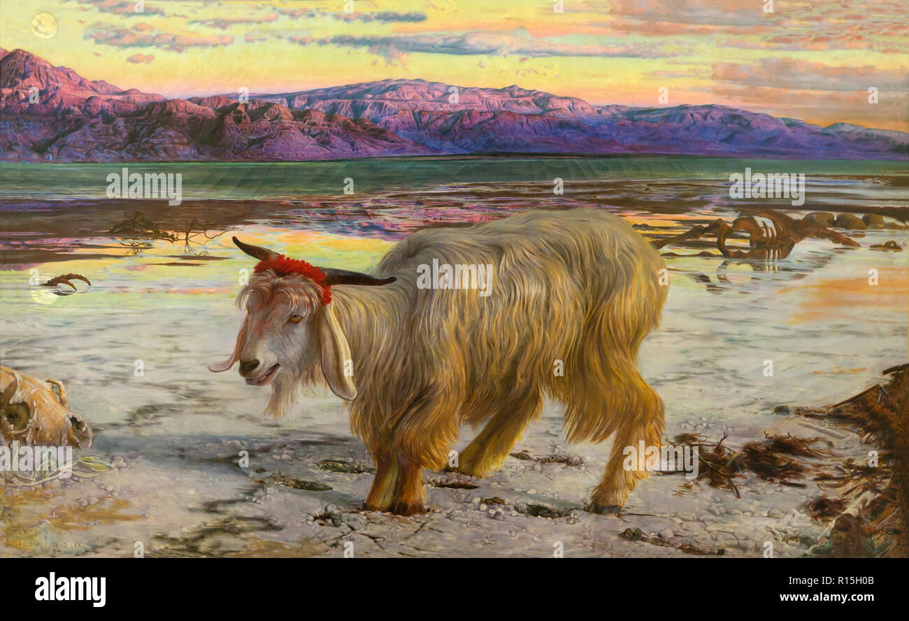 Le bouc émissaire, William Holman Hunt, 1854-1855, levier Dame Art Gallery, Port Sunlight, Liverpool, Angleterre, Royaume-Uni, Europe Banque D'Images