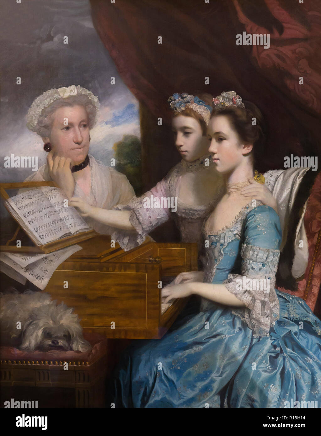 Mme Paine et ses filles, Sir Joshua Reynolds, 1765, levier Dame Art Gallery, Port Sunlight, Liverpool, Angleterre, Royaume-Uni, Europe Banque D'Images